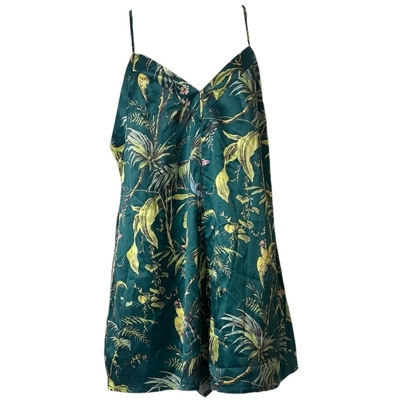 Revolve Superdown Women's Frankie Tropical Birds Romper Sz S Relaxed Fit - Picture 2 of 16